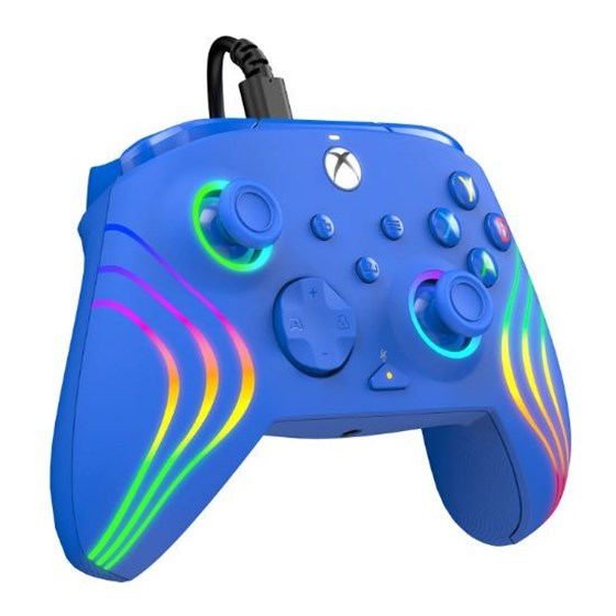 PDP XBOX WIRED CONTROLLER AFTERGLOW WAVE BLUE