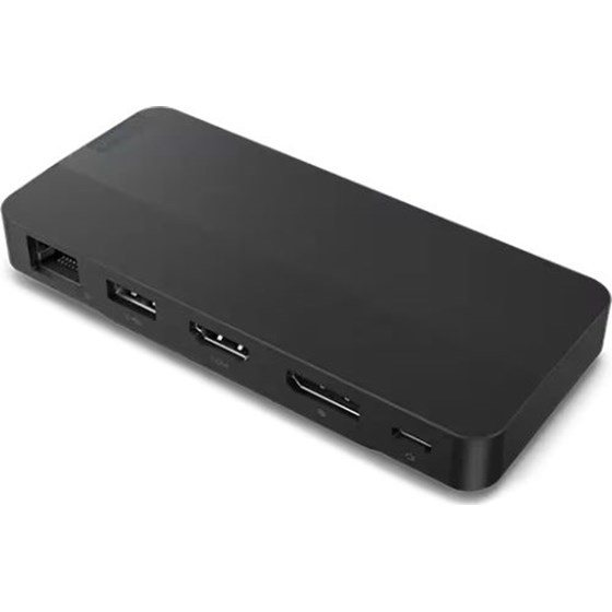 Docking Lenovo USB-C Dual Display Travel Dock 1x HDMI2.1, 1x DP1.4, 1x USB-A, 2x USB-C, 1x RJ45 65W PD + 100W Power Adapter, 40B90100EU