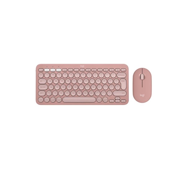Tipkovnica i miš bežična Logitech Pebble 2 Bluetooth Keyboard Combo - TONAL ROSE