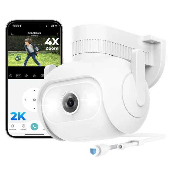 Imilab EC5 Smart WiFi sigurnosna kamera, vanjska, LAN, 2K, 3MP, Color Night Vision, IP66, Mi Home/Xiaomi, Alexa & Google Assistant