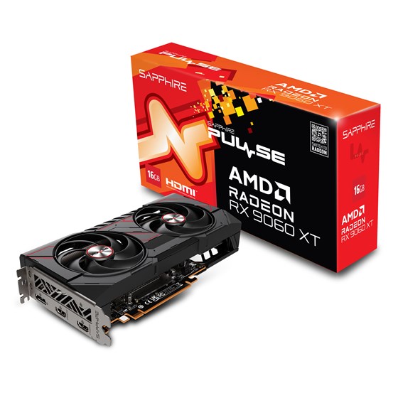 Grafička kartica Sapphire, AMD Radeon RX 9060 XT PULSE 16GB, 16GB GDDR6, 1x HDMI, 2x DisplayPort, 11350-03-20G