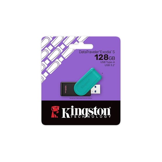 Memorija USB 3.2 Stick 128GB Kingston DataTraveler Exodia S (Black/Turquoise) P/N: DTXS/128GB