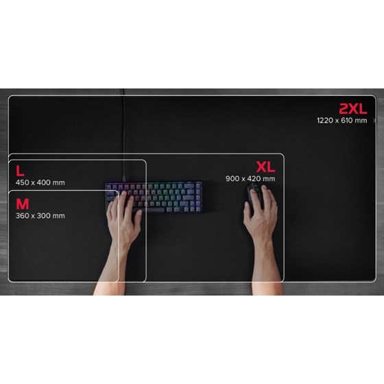 Podloga za miš HyperX Pulsefire Mouse pad Black L, 4Z7X4AA