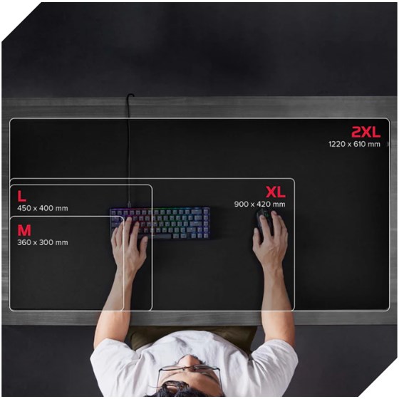 Podloga za miš HyperX Pulsefire Mouse pad Black M, 4Z7X3AA