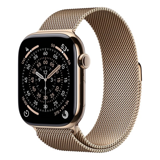 Apple Watch S11 Cellular 46mm Gold Titanium Case with Gold Milanese Loop - M/L