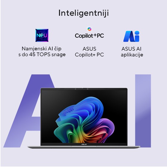 Asus Vivobook 16 X1607QA-MB004W, 90NB15Z2-M002T0, 16" WUXGA, Snapdragon X X1 26 100, 16GB, 1TB SSD, W11H, Qualcomm Adreno GPU