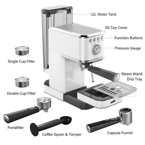 Elit 2u1 Cafe aparat Perfetto ECM-24 + poklon mlinac za kavu CG-26