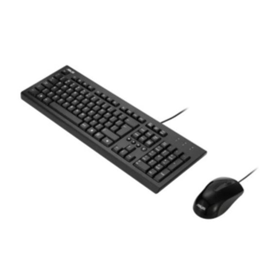 Tipkovnica + miš Asus U2000, žičani, Copilot, crni, 90-XB1000KM001K0-