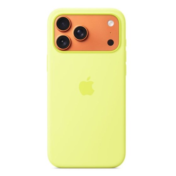 Apple iPhone 17 Pro Max Silicone Case with MagSafe – Neon Yellow