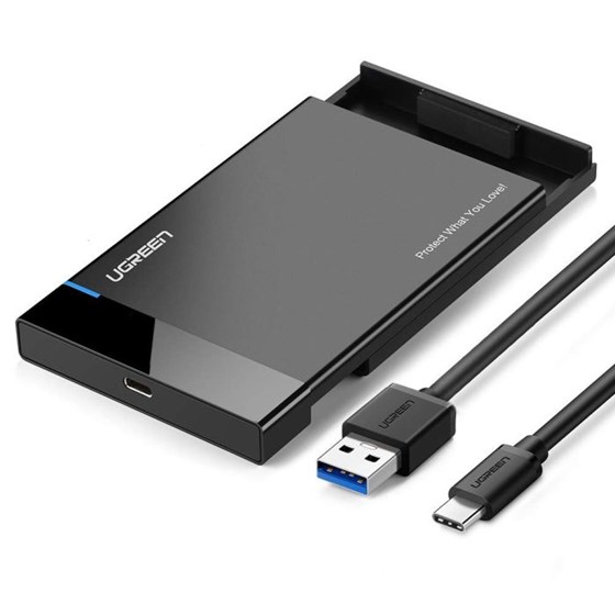 Eksterno kućište Ugreen 50743, 2.5" SATA HDD/SSD, USB 3.1, crno