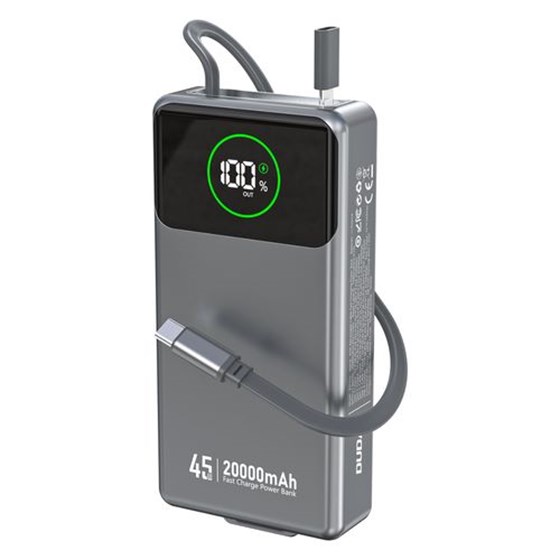 Powerbank 20000mAh Dudao K31 Pro USB C 45W, sivi