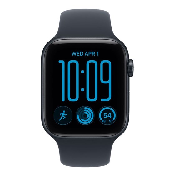 Apple Watch SE3 v2 GPS 44mm Midnight Aluminium Case with Navy Blue Sport Band - S/M