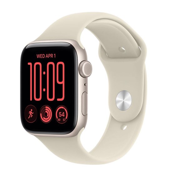 Apple Watch SE3 v2 Cellular 40mm Starlight Aluminium Case with Sand Sport Band - M/L