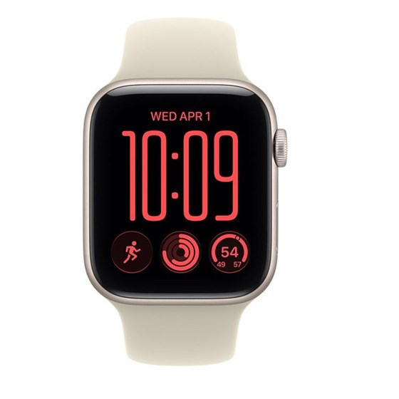 Apple Watch SE3 v2 Cellular 40mm Starlight Aluminium Case with Sand Sport Band - M/L