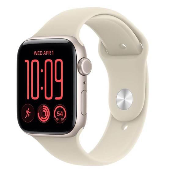 Apple Watch SE3 v2 Cellular 44mm Starlight Aluminium Case with Sand Sport Band - M/L