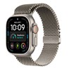 Apple Watch Ultra 4 Cellular 49mm Natural Titanium Case with Natural Titanium Milanese Loop - M