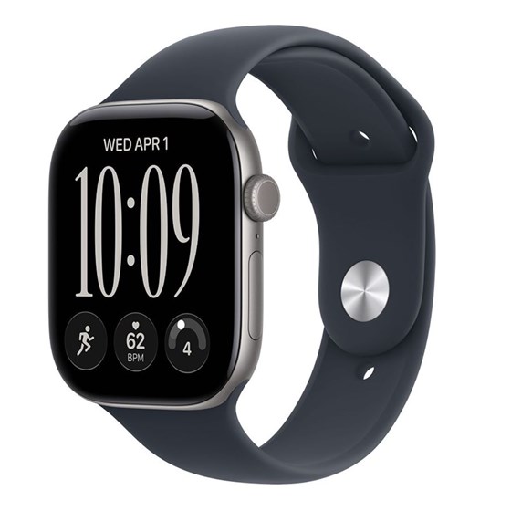 Apple Watch S12 GPS 46mm Space Grey Aluminium Case with Navy Blue Sport Band - S/M