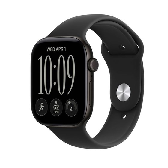 Apple Watch S12 Cellular 42mm Black Aluminium Case with Black Sport Band - M/L