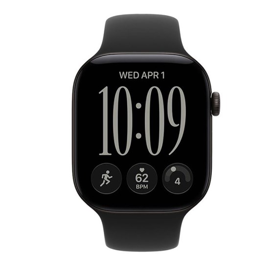 Apple Watch S12 Cellular 42mm Black Aluminium Case with Black Sport Band - M/L