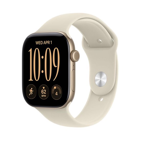 Apple Watch S12 Cellular 42mm Light Gold Aluminium Case with Sand Sport Band - S/M