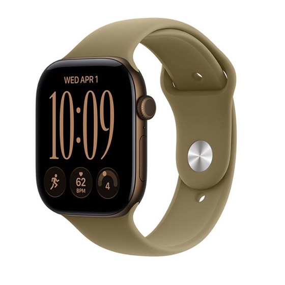 Apple Watch S12 Cellular 42mm Dark Bronze Aluminium Case with Olive Sport Band - S/M