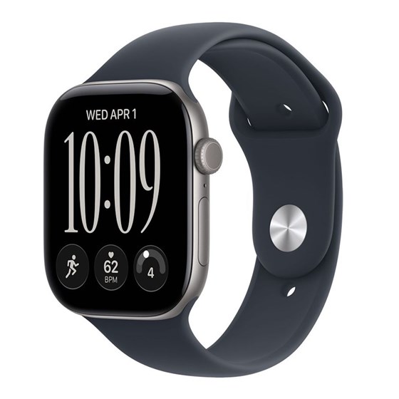 Apple Watch S12 Cellular 46mm Space Grey Aluminium Case with Navy Blue Sport Band - M/L