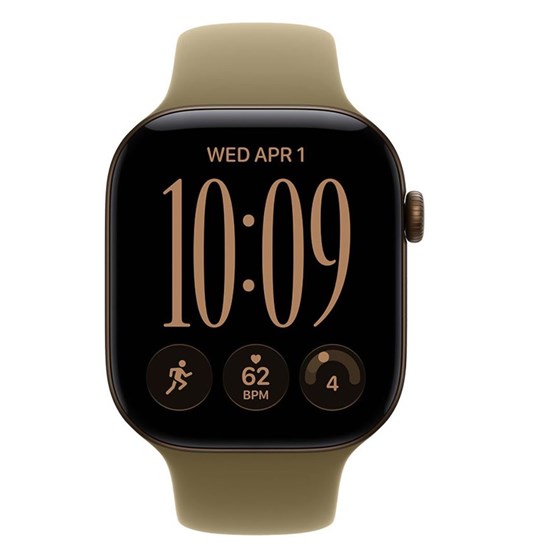 Apple Watch S12 Cellular 46mm Dark Bronze Aluminium Case with Olive Sport Band - S/M