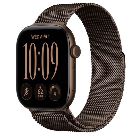 Apple Watch S12 Cellular 46mm Dark Bronze Aluminium Case with Dark Bronze Milanese Loop - S/M