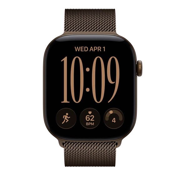 Apple Watch S12 Cellular 46mm Dark Bronze Aluminium Case with Dark Bronze Milanese Loop - S/M