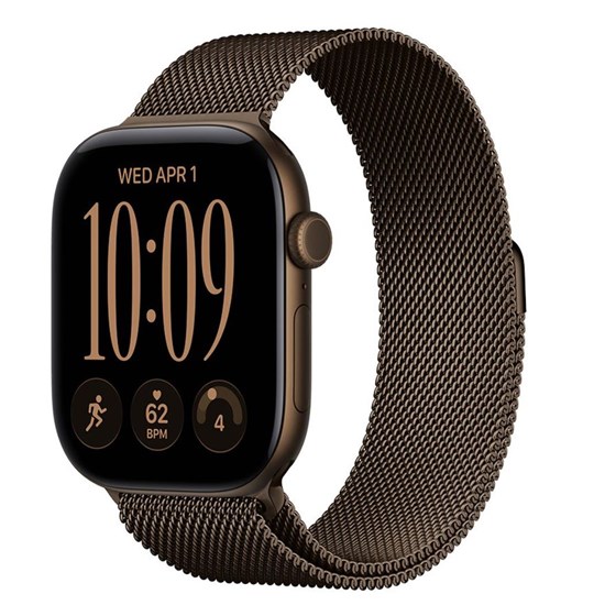 Apple Watch S12 Cellular 46mm Dark Bronze Aluminium Case with Dark Bronze Milanese Loop - M/L