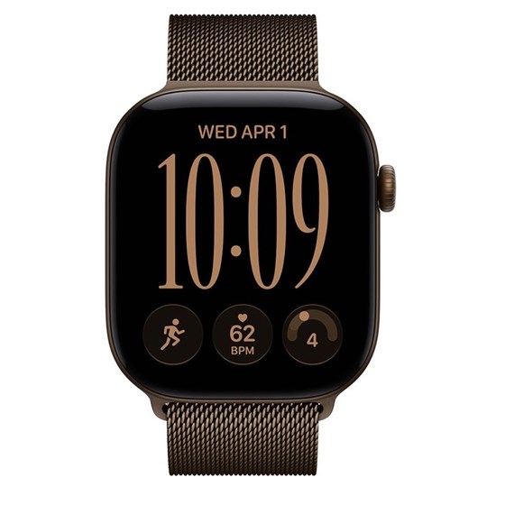 Apple Watch S12 Cellular 46mm Dark Bronze Aluminium Case with Dark Bronze Milanese Loop - M/L