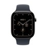 Apple Watch S12 Cellular 42mm Natural Titanium Case with Navy Blue Sport Band - M/L
