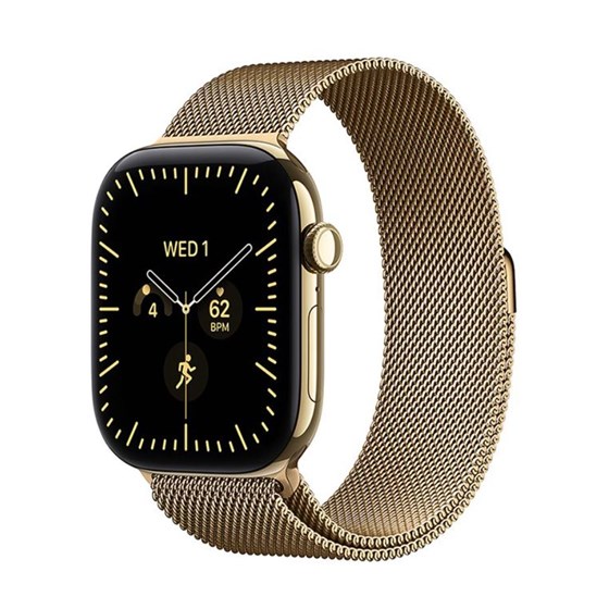 Apple Watch S12 Cellular 42mm Radiant Gold Titanium Case with Radiant Gold Milanese Loop