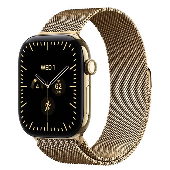 Apple Watch S12 Cellular 46mm Radiant Gold Titanium Case with Radiant Gold Milanese Loop - M/L