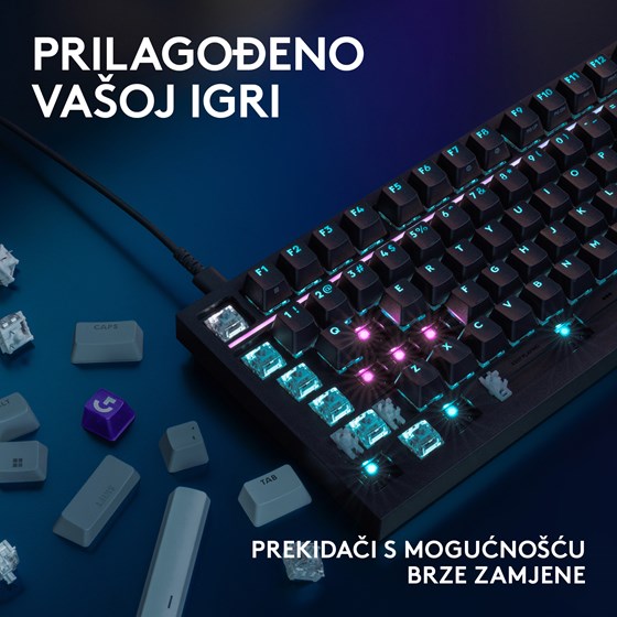 Tipkovnica Logitech G316 X 98 Crna