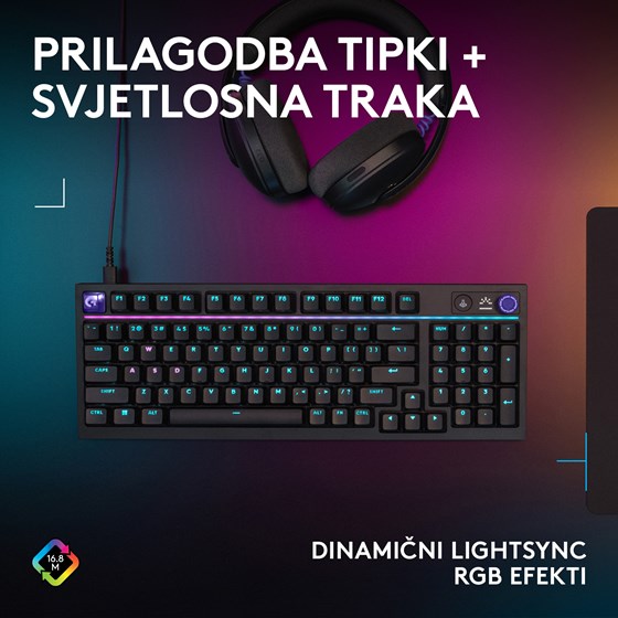 Tipkovnica Logitech G316 X 98 Crna