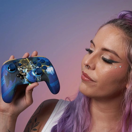 PDP SWITCH 2 & 1 REMATCH WIRELESS CONTROLLER - LINK HERO GLOW IN THE DARK