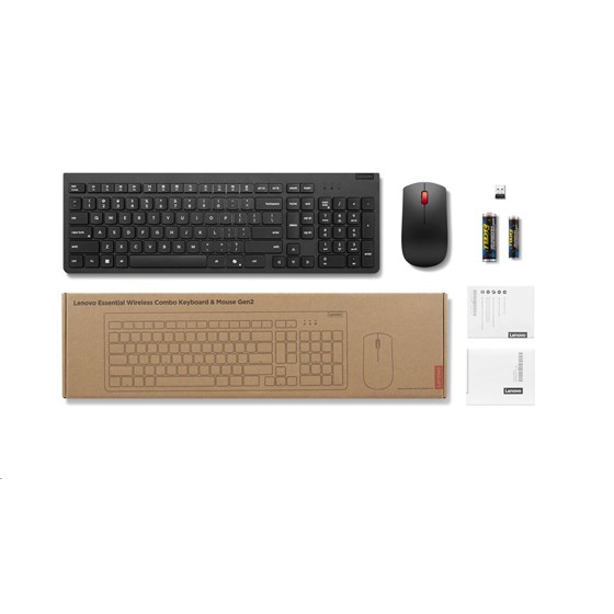 Tipkovnica i miš Bežična Lenovo Essential keyboard and Mouse Combo Gen2 crna P/N: 4X31R64492