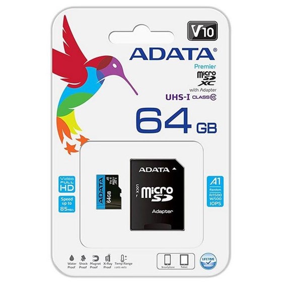 Memorija SD Micro Card 64GB Adata HC Class 10 UHS-I V10 