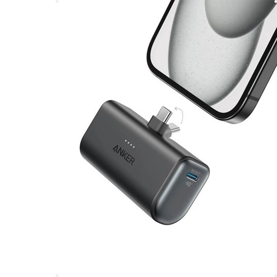 Anker Powerbank Nano 5.000mAh, 22.5W, Built-In USB-C, crni